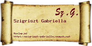 Szigriszt Gabriella névjegykártya